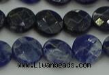 CSO706 15.5 inches 12mm faceted coin sodalite gemstone beads