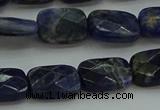 CSO736 15.5 inches 10*14mm faceted rectangle sodalite gemstone beads