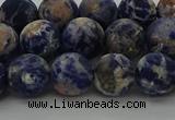 CSO803 15.5 inches 10mm round matte orange sodalite gemstone beads