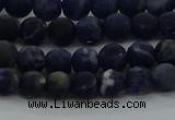 CSO811 15.5 inches 6mm round matte sodalite gemstone beads