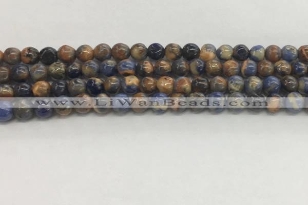 CSO831 15.5 inches 6mm round orange sodalite beads wholesale