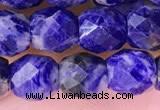 CSO850 15.5 inches 6*6mm faceted drum sodalite beads wholesale