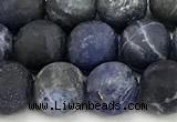 CSO927 15 inches 8mm round matte sodalite beads