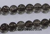 CSQ103 15.5 inches 8mm faceted round grade AA natural smoky quartz beads