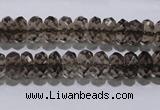 CSQ110 5*10mm faceted rondelle grade AA natural smoky quartz beads