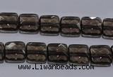 CSQ120 10*10mm facetad square grade AA natural smoky quartz beads