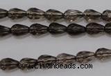 CSQ242 6*10mm faceted teardrop grade AA natural smoky quartz beads