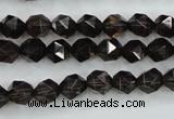 CSQ352 15.5 inches 8mm faceted nuggets smoky quartz beads