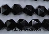 CSQ355 15.5 inches 14mm faceted nuggets smoky quartz beads