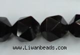 CSQ357 15.5 inches 18mm faceted nuggets smoky quartz beads