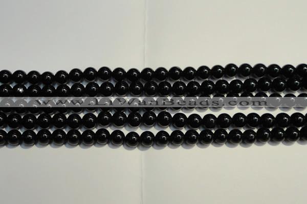 CSQ402 15.5 inches 8mm round black morion smoky quartz beads