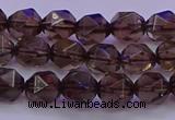 CSQ522 15.5 inches 8mm faceted nuggets smoky quartz beads