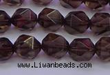 CSQ523 15.5 inches 10mm faceted nuggets smoky quartz beads