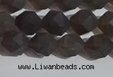 CSQ532 15.5 inches 8mm faceted nuggets matte smoky quartz beads