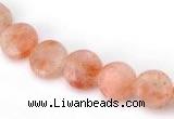 CSS02 8mm flat round natural indian sunstone beads wholesale