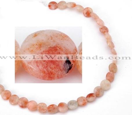 CSS03 10mm flat round natural indian sunstone beads wholesale