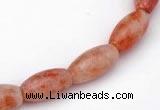 CSS09 8*15mm rice shape natural indian sunstone beads wholesale