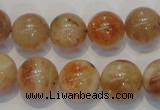 CSS19 15.5 inches 14mm round natural sunstone beads wholesale