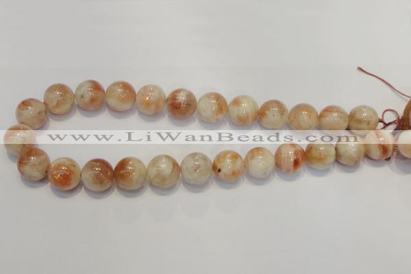 CSS20 15.5 inches 16mm round natural sunstone beads wholesale