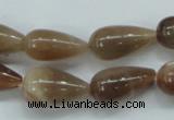 CSS202 15.5 inches 10*12mm teardrop natural sunstone beads