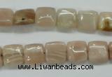 CSS208 15.5 inches 10*10mm square natural sunstone beads