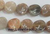 CSS255 15.5 inches 14mm twisted coin natural sunstone beads