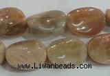 CSS257 15.5 inches 15*20mm twisted oval natural sunstone beads