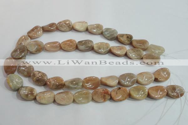 CSS257 15.5 inches 15*20mm twisted oval natural sunstone beads