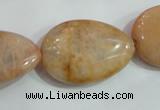 CSS262 15.5 inches 20*30mm flat teardrop natural sunstone beads