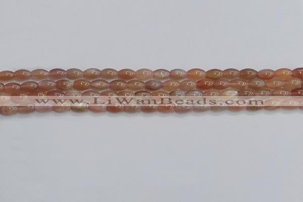 CSS265 15.5 inches 5*8mm rice sunstone beads wholesale