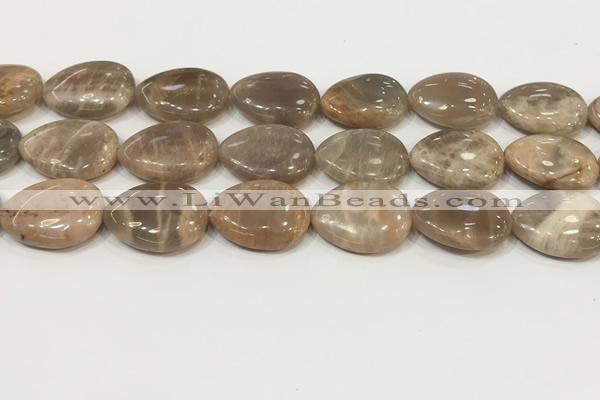 CSS410 15.5 inches 18*25mm flat teardrop sunstone beads wholesale