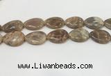 CSS411 15.5 inches 20*30mm flat teardrop sunstone beads wholesale