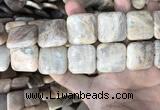 CSS426 15.5 inches 25*25mm square sunstone beads wholesale