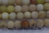 CSS621 15.5 inches 6mm round matte yellow sunstone gemstone beads