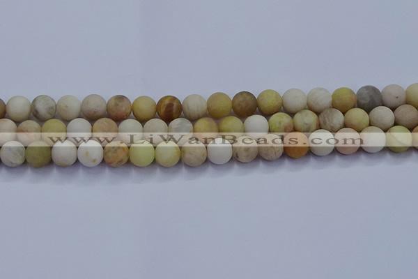 CSS623 15.5 inches 10mm round matte yellow sunstone gemstone beads