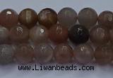 CSS641 15.5 inches 6mm faceted round sunstone gemstone beads