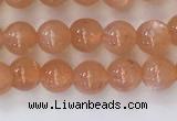 CSS703 15.5 inches 4mm round natural golden sunstone beads