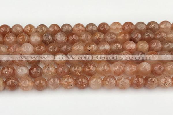 CSS753 15.5 inches 8mm round golden sunstone beads wholesale