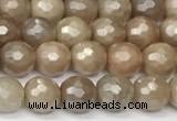 CSS810 15 inches 6mm faceted round AB-color sunstone beads