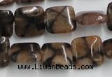 CST09 15.5 inches 14*14mm square staurolite gemstone beads wholesale