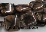 CST10 15.5 inches 18*18mm square staurolite gemstone beads wholesale