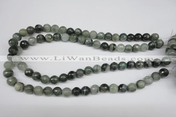 CSW11 15.5 inches 6mm faceted round seaweed quartz beads wholesale