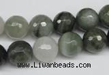 CSW15 15.5 inches 12mm faceted round seaweed quartz beads wholesale