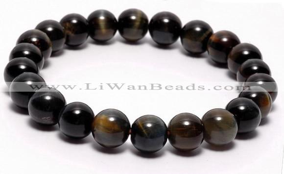 CTB02 7 inch 8mm round blue tiger eye stretch bracelet Wholesale