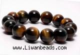 CTB05 7 inches 14mm round blue tiger eye stretch bracelet