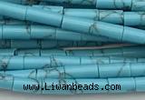 CTB1014 15 inches 2*4mm tube imitation turquoise beads