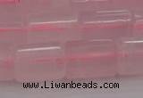 CTB103 15.5 inches 11*15mm faceted tube rose quartz beads