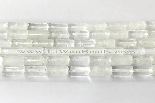 CTB1030 15 inches 8*16mm -8*18mm tube white crystal beads