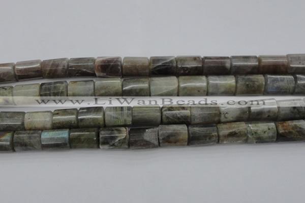 CTB107 15.5 inches 11*15mm faceted tube labradorite gemstone beads