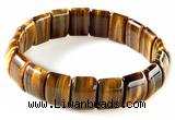 CTB16 10*14mm rectangle yellow tiger eye stretch bracelet